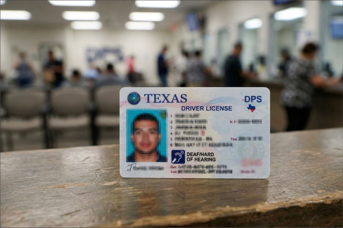 Bajo las recientes actualizaciones en Texas, las licencias de conducir de ciertas personas llevarán la marca "Deaf/Hard of Hearing"