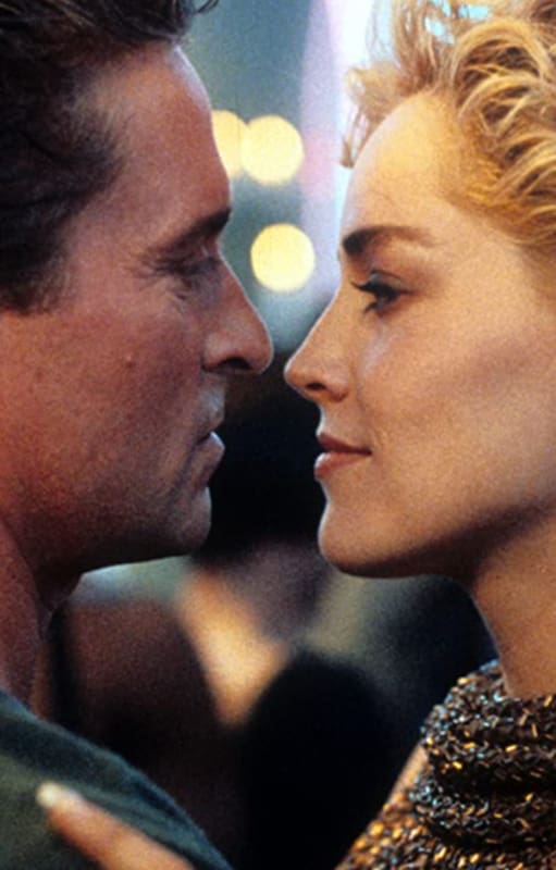 Bajos instintos, Michael Douglas y Sharon Stone