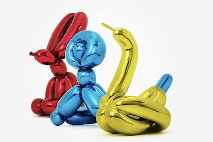 Balloon rabitt, swan and monkey, de Jeff Koons, en Bolmani Modern Art