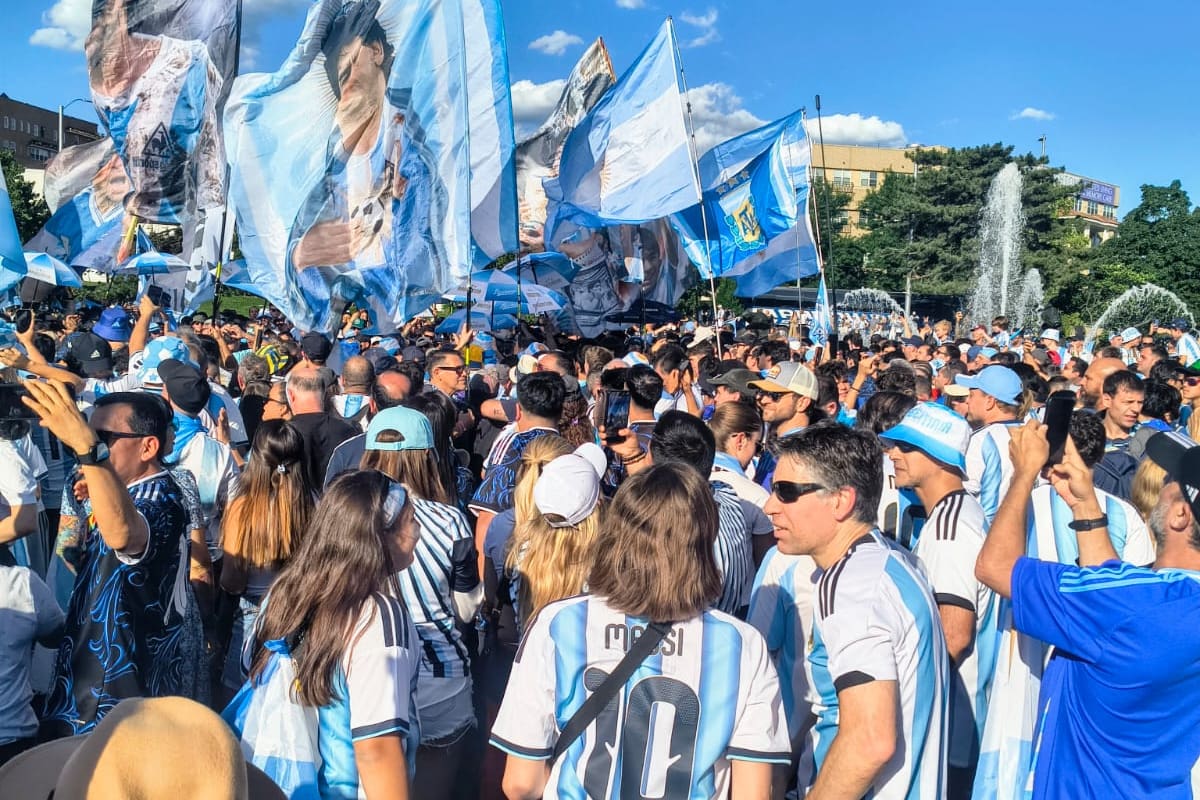 Copa do Mundo de 2026: bandeira da Argentina antes da estreia contra a Argélia, em Kansas City Copa do Mundo de 2026: bandeira da Argentina antes da estreia contra a Argélia, em Kansas City
