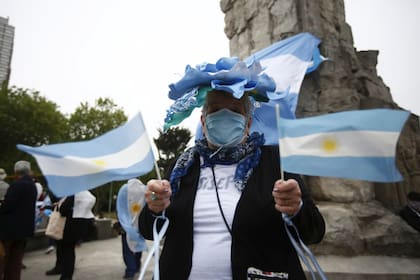 Banderazo del #8N en Mar del Plata