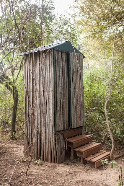 Baño seco en el camping La Fidelidad.