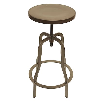 Banqueta regulable de hierro y madera (Falabella, $2.990)