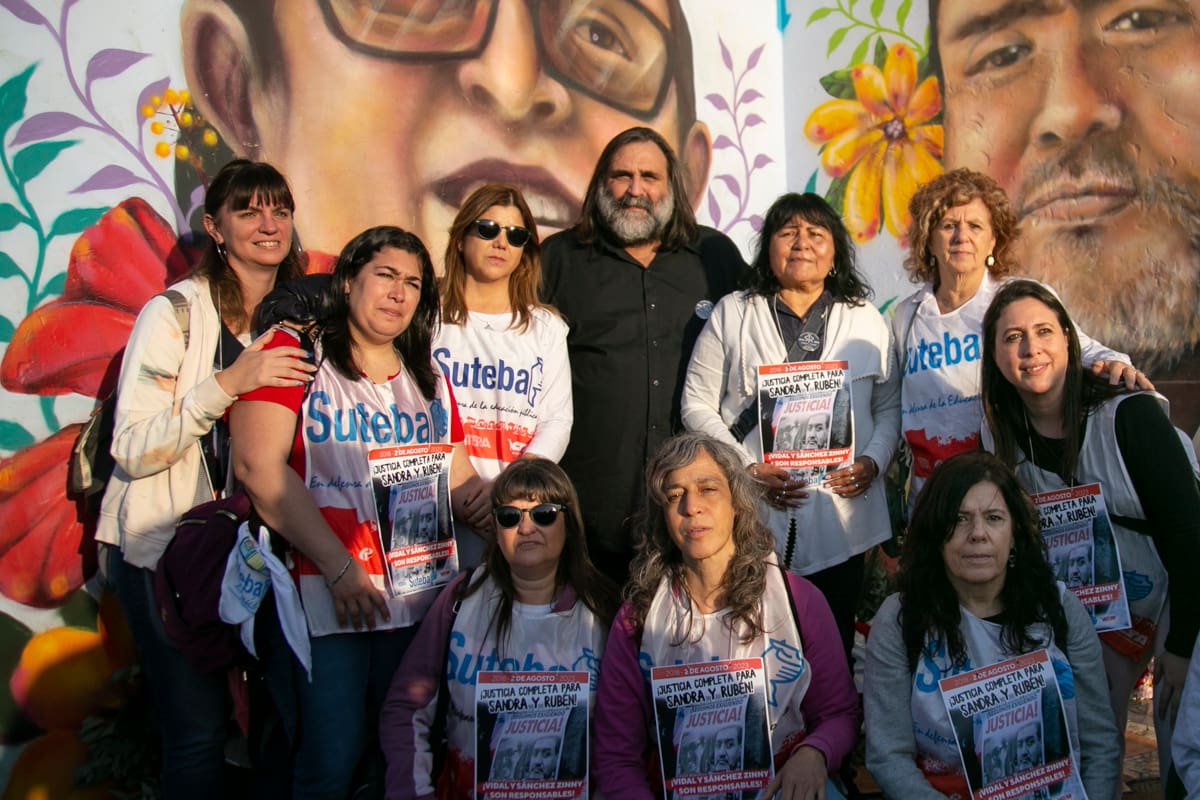 Baradel, en la escuela 49, de Moreno