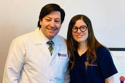 Bárbara con su director, Germán Gallucci