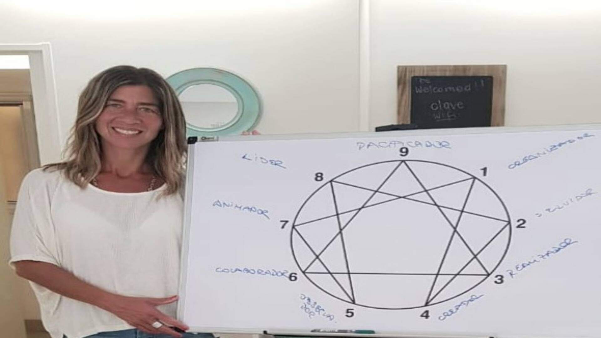 Bárbara disfruta cada una de las clases que brinda sobre Eneagrama, su gran pasión