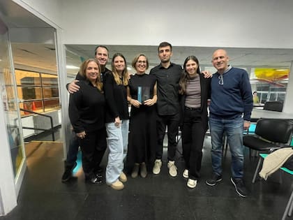 Barbara, junto a su familia.