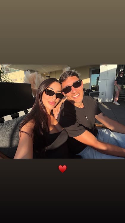 Bárbara Occhiuzzi y Nahuel Molina juntos tras el debut (Foto: Instagram @barbiocchiuzzi)