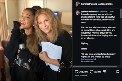 Barbara streisand y Ariana Grande