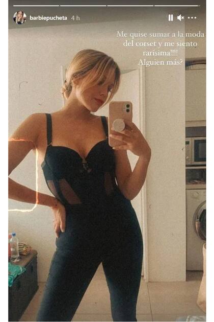 Barbie Vélez mostró cómo le quedó el corset negro con transparencias