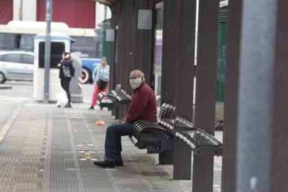 Barbijos controles estación de tren Once
