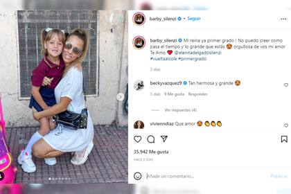 Barby compartió el comienzo de clases de sus hijas (Foto Instagram @barby_silenzi)