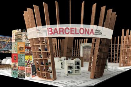 Así se verá el stand que Barcelona, ciudad invitada de honor, montará en abril en la Feria del Libro de Buenos Aires