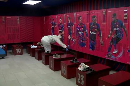 Barcelona contrató una empresa para desinfectar todos los espacios por donde transitaron jugadores y árbitros