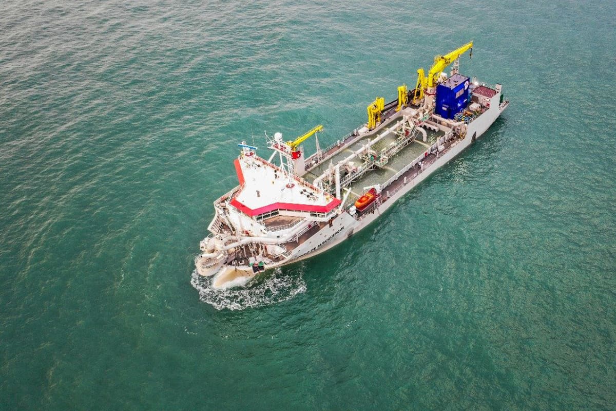 Barco para dragar de Jan De Nul