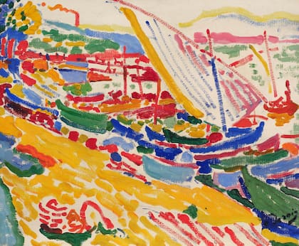 "Barcos en el puerto de Collioure", de André Derai, gran exponente del arte fauvista de la colección Blaquier Arrieta