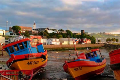 Barquitos en Chiloé.