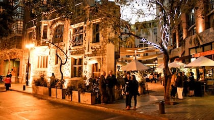 Barrio de Lastarria de noche
