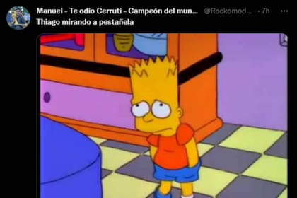 Bart Simpson apareció en los memes (Foto captura Twitter)