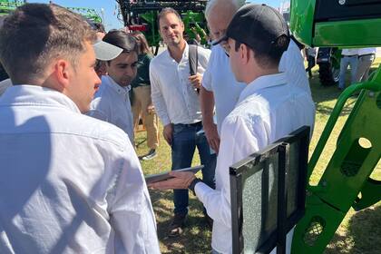 Baruffaldi en Expoagro mostrando la tecnología