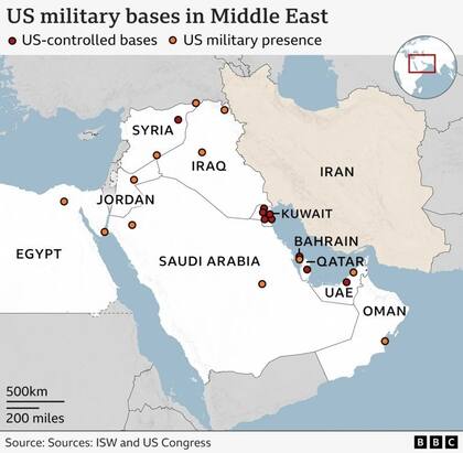Bases militares de los Estados Unidos en Medio Oriente