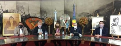 Basualdo en un acto de Luz y Fuerza