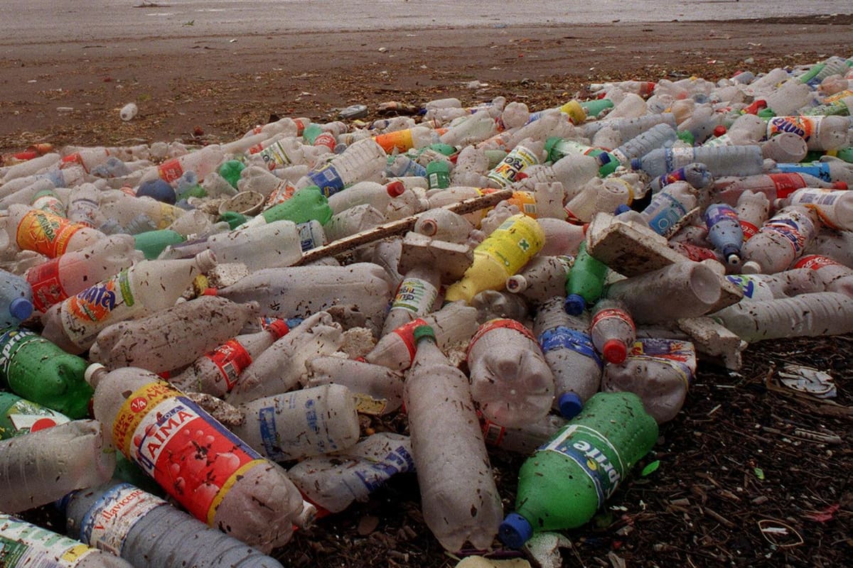 Basura acumulada en la Costanera