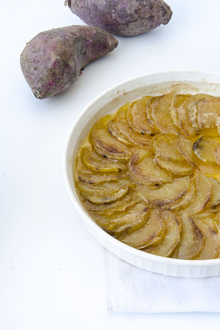 Batata con membrillos, una combinación bien dulce para saborear de postre.