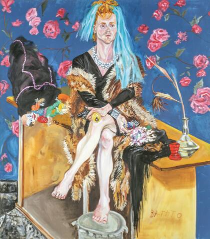 Batato Barea retratado por Marcia Schvartz en 1989. Colección Eduardo F. Costantini