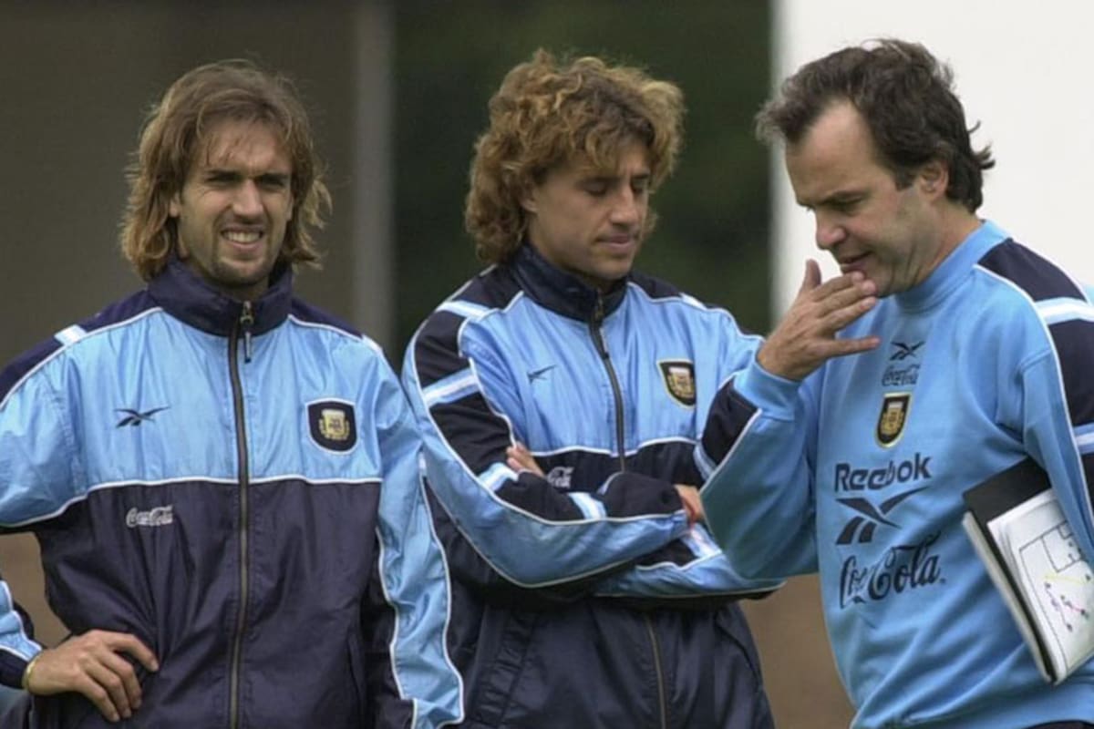 Bati, Crespo y Bielsa, en la selección argentina