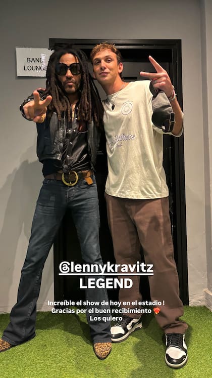 Bautista fue el telonero de Lenny Kravitz en su show que brindó en Uruguay