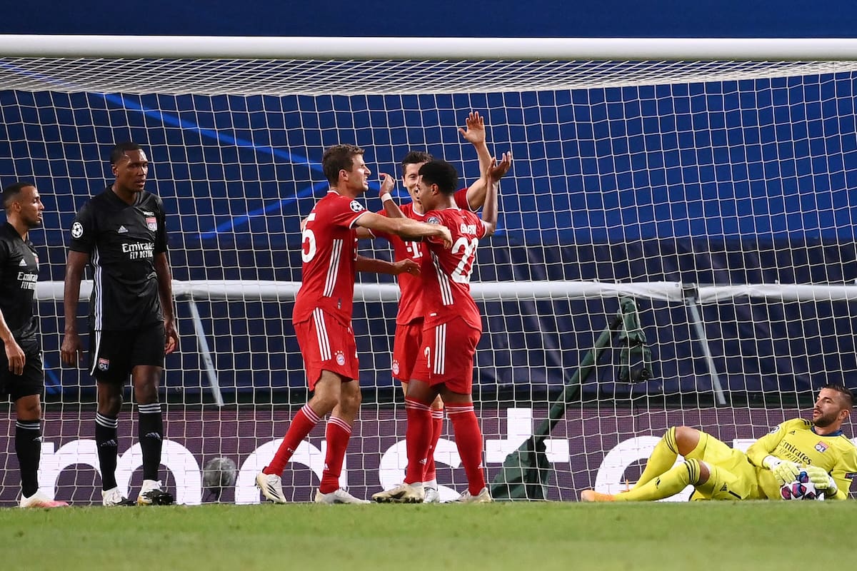 Bayern Munich siempre festeja; con dos goles de Gnabry y uno de Lewandowski se impuso por 3-0 a Lyon