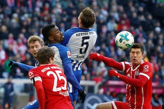 Bayern Munich puso punto final a su racha ganadora al empatar con Hertha Berlín