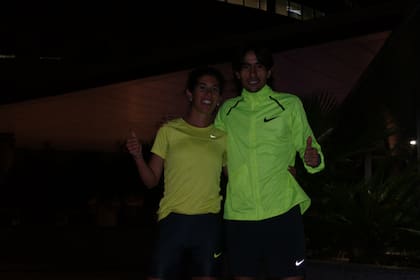 Bázrola y Rodríguez, luego de un entrenamiento suave en Valencia