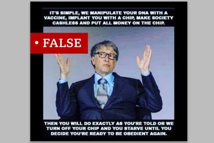 Las teorías de que Bill Gates planea utilizar la vacuna para "manipular" o "alterar" el ADN humano se ha compartido ampliamente. Todas son falsas.