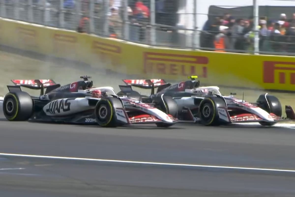 Bearman y Ocon chocaron en el Gran Premio de Gran Bretaña