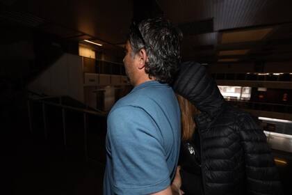 Beatriz Michelini al ingresar en la sala de audiencias para declarar