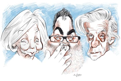 Beatriz Sarlo, Jorge Lanata y Juan José Sebreli