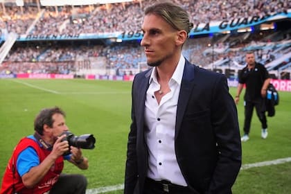 Sebastián Beccacece en el Cilindro de Avellaneda; el ciclo del DT al frente de Racing sumó, hasta ahora, 25 partidos