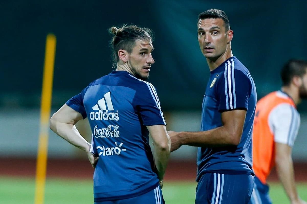 Beccacece y Scaloni, juntos en la selección argentina, en las semanas previas al Mundial de Rusia