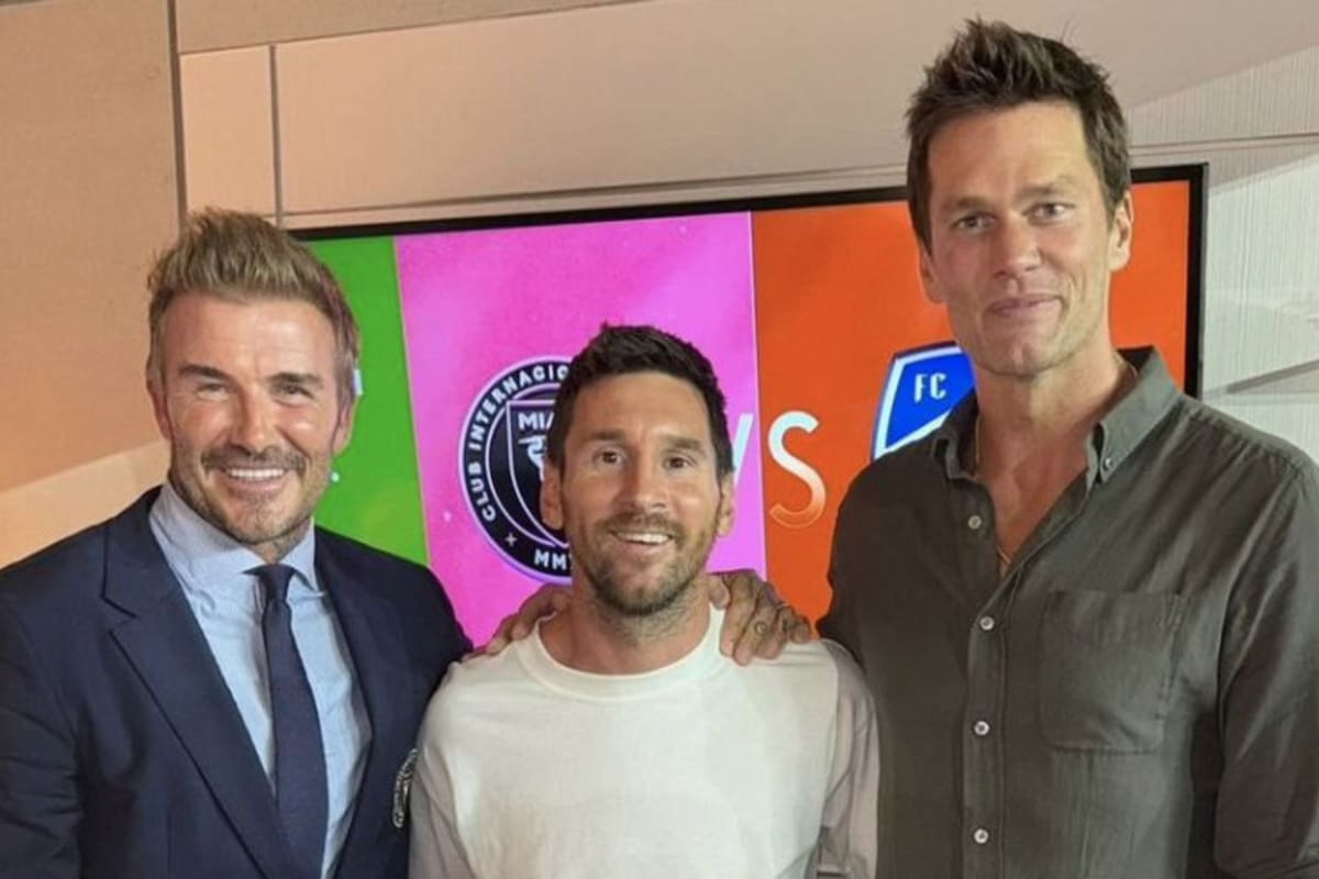 Beckham, Messi, Brady: tres leyendas en una sola imagen