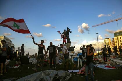 Beirut fue ayer escenario de otra jornada de marchas contra el gobierno de Hariri