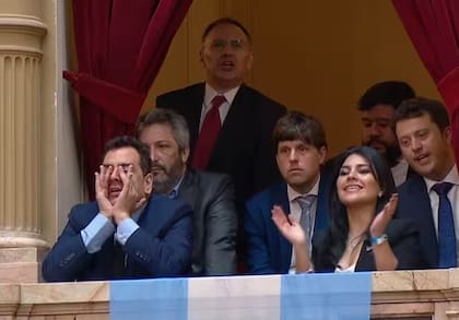 Belén Agudiez, en uno de los palcos del Congreso Nacional