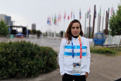 Belén Casetta llegó a los Juegos Panamericanos en buena compañía: la de su pequeña bebé Lina, de cinco meses y medio