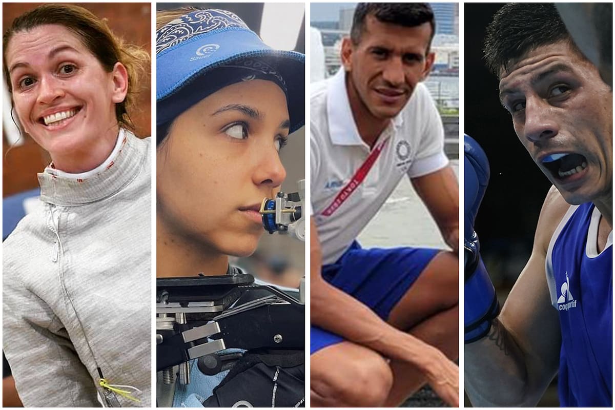 Belén Pérez Maurice, Fernanda Russo, Alí Villamayor y Brian Arregui; cuatro de los ocho representantes del Ejército argentino en Tokio 2020