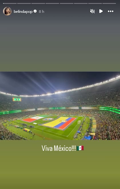 Belinda vivió a full la experiencia en el estadio Azteca