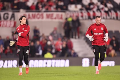 Beltrán y Armani, en la previa al duelo de River con Rosario Central el 16 de mayo