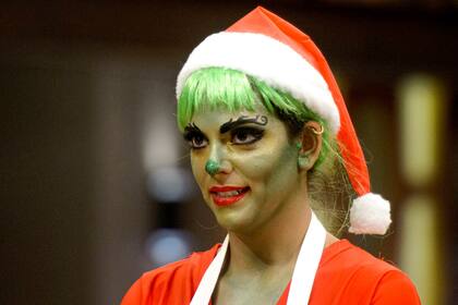 Belu Lucius se sumó al juego de los disfraces.