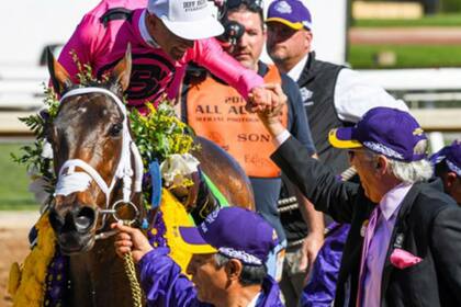 Belvoir Bay ganó la carrera de velocidad sobre césped más importante de Estados Unidos; Gary Barber, un productor de cine, era su único dueño en ese momento
