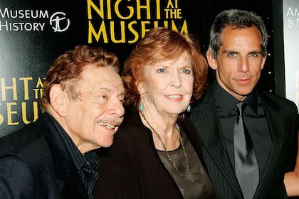 Ben Stiller junto a su mamá, Anne Meara, y su papá, Jerry Stiller